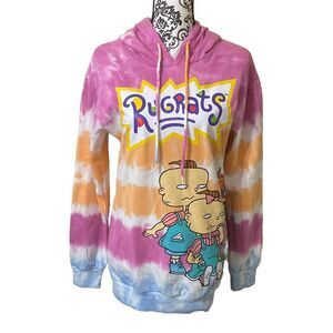 Nickelodeon ✨Rugrats Hoodie Extra Small Tie Dye Pullover Sweatshirt 2019